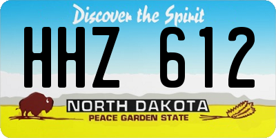 ND license plate HHZ612