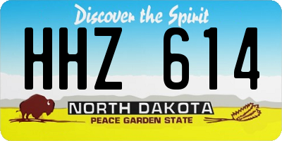 ND license plate HHZ614
