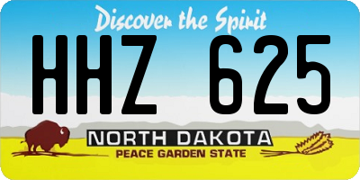 ND license plate HHZ625