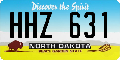 ND license plate HHZ631