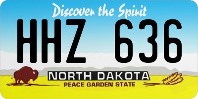 ND license plate HHZ636