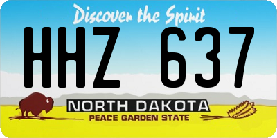 ND license plate HHZ637