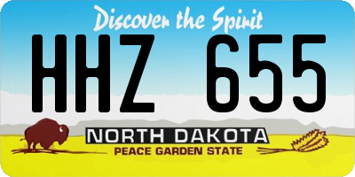 ND license plate HHZ655