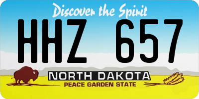 ND license plate HHZ657