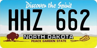 ND license plate HHZ662