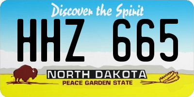 ND license plate HHZ665