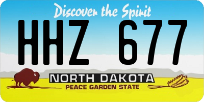 ND license plate HHZ677