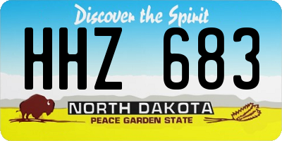 ND license plate HHZ683