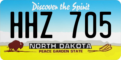 ND license plate HHZ705