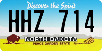ND license plate HHZ714