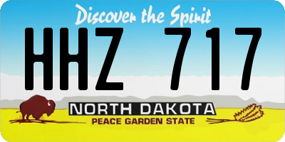 ND license plate HHZ717