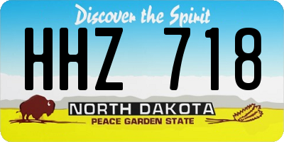 ND license plate HHZ718