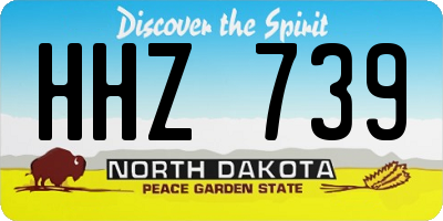 ND license plate HHZ739