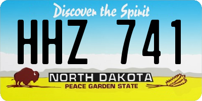 ND license plate HHZ741
