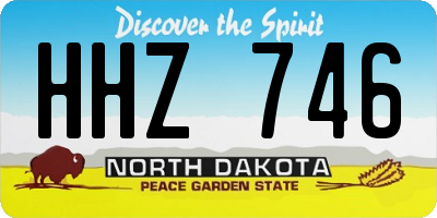 ND license plate HHZ746