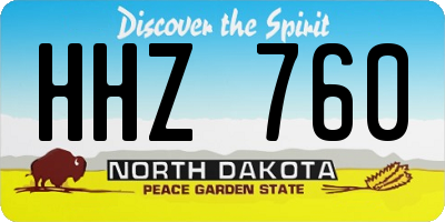 ND license plate HHZ760