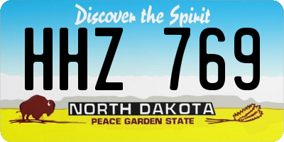 ND license plate HHZ769