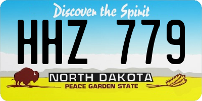 ND license plate HHZ779