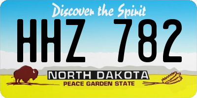 ND license plate HHZ782