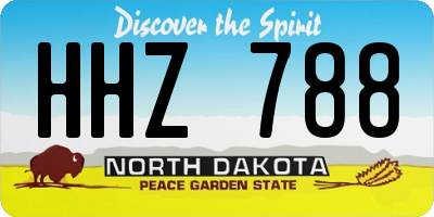 ND license plate HHZ788