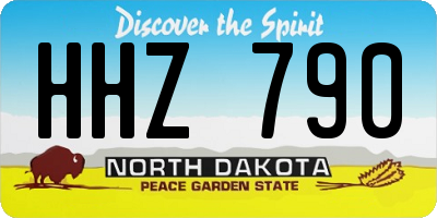 ND license plate HHZ790