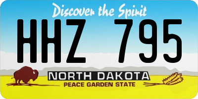 ND license plate HHZ795