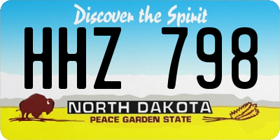 ND license plate HHZ798