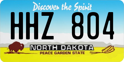 ND license plate HHZ804