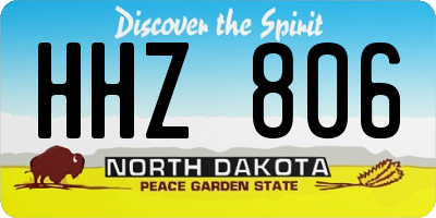 ND license plate HHZ806