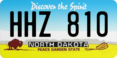 ND license plate HHZ810