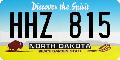 ND license plate HHZ815