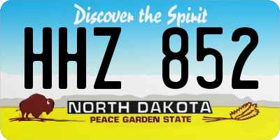 ND license plate HHZ852