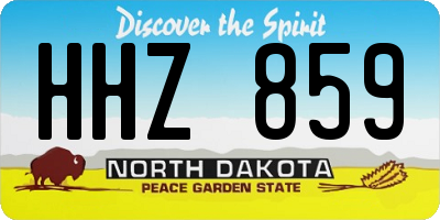 ND license plate HHZ859