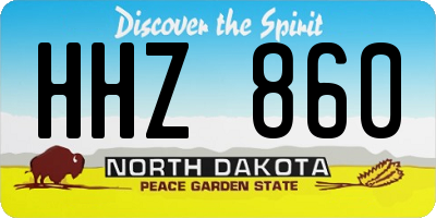 ND license plate HHZ860