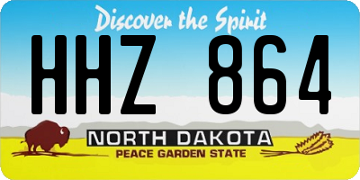 ND license plate HHZ864