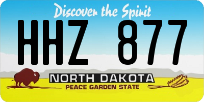 ND license plate HHZ877