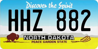 ND license plate HHZ882