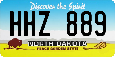 ND license plate HHZ889