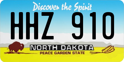 ND license plate HHZ910