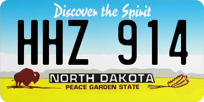 ND license plate HHZ914