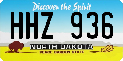 ND license plate HHZ936