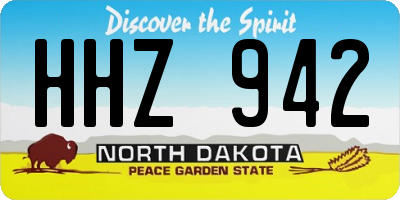 ND license plate HHZ942