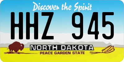 ND license plate HHZ945