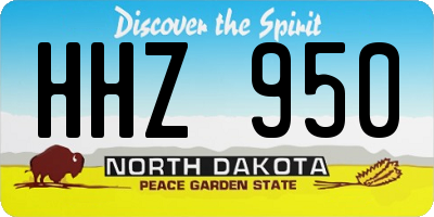 ND license plate HHZ950