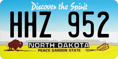 ND license plate HHZ952