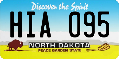 ND license plate HIA095