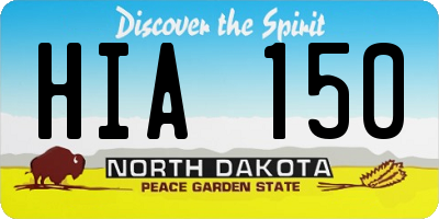 ND license plate HIA150