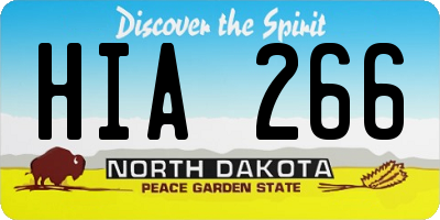 ND license plate HIA266
