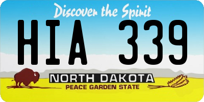 ND license plate HIA339