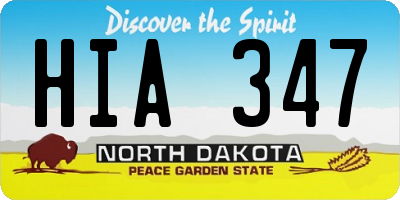 ND license plate HIA347